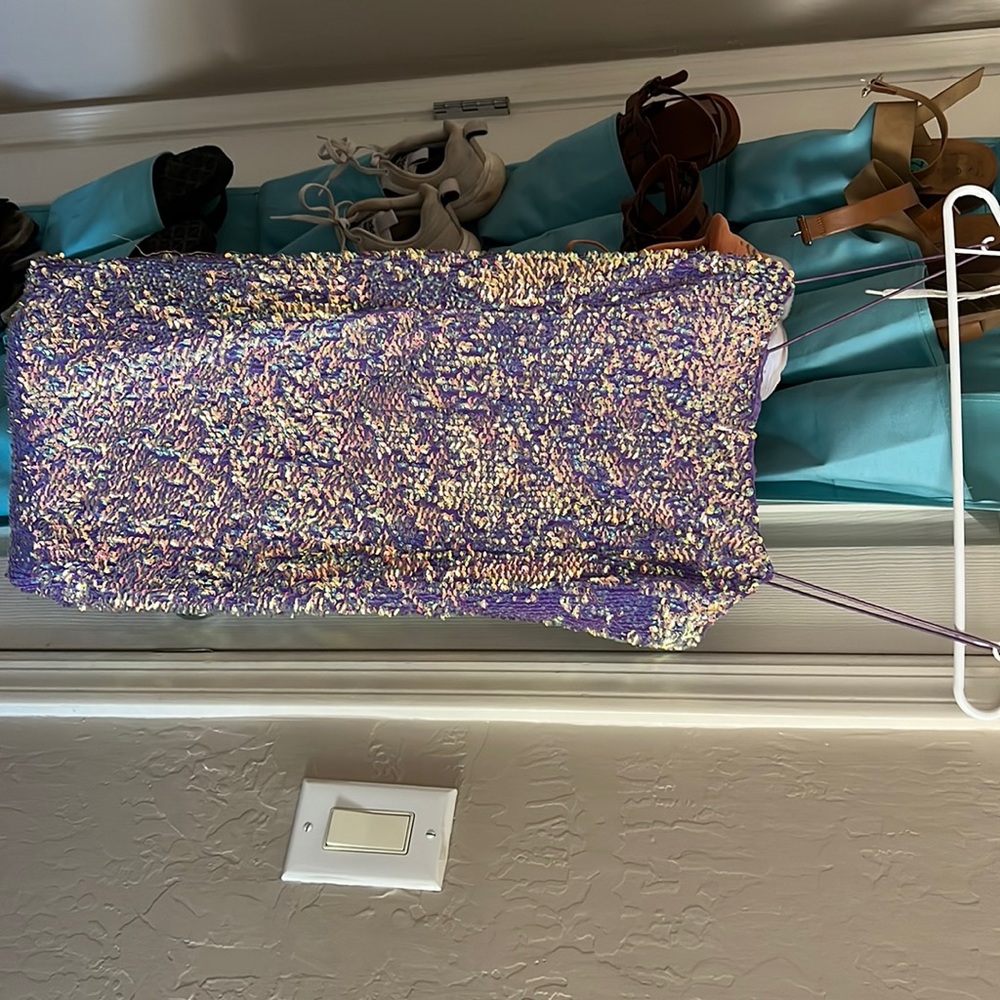 Nasty Gal Purple Sequin Dress